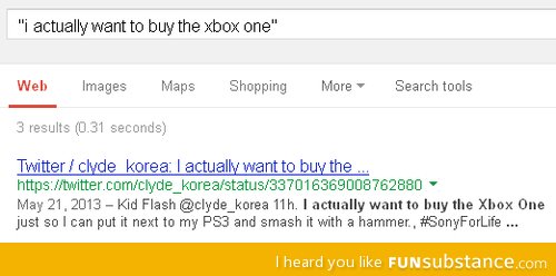 I actually want to buy the Xbox One