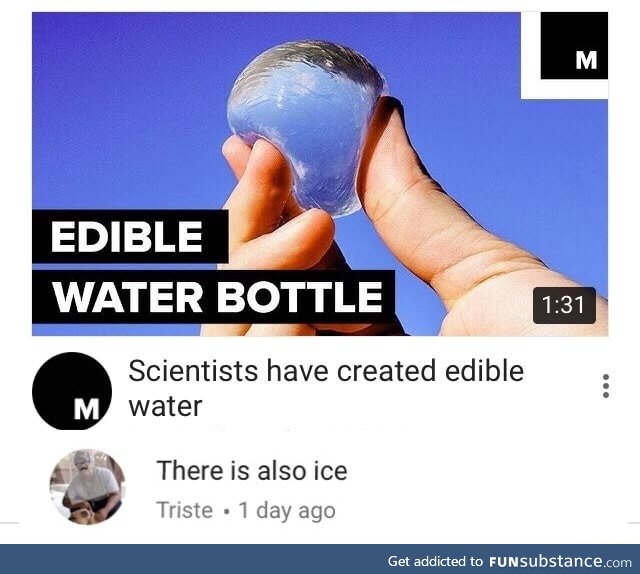 Edible water bottle