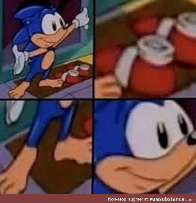 Sonic took out his shoes