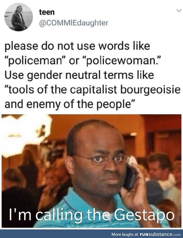 Policeman is de way