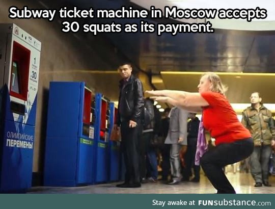 30 squats as payment