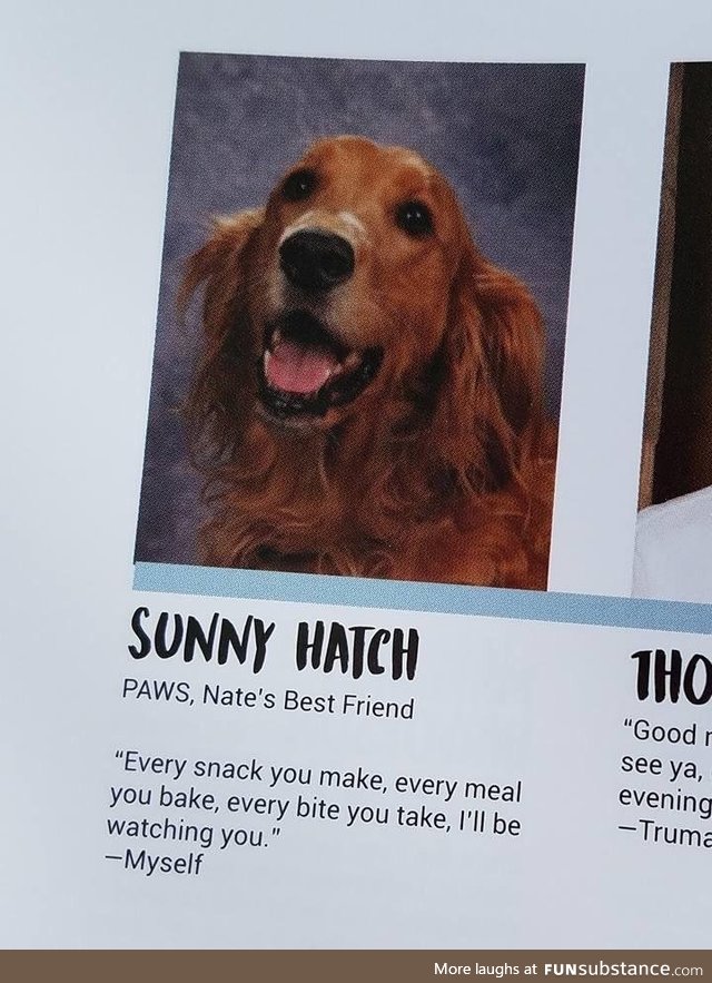 They put my friend’s service dog in the yearbook