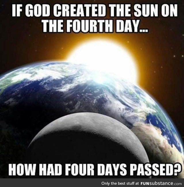 If God created the Sun in the fourth day