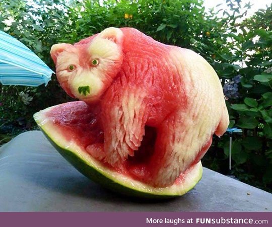 Now this is awesome watermelon art