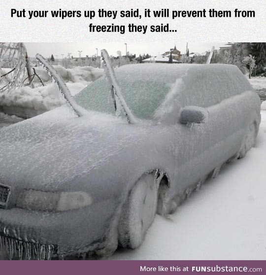Just put the wipers up