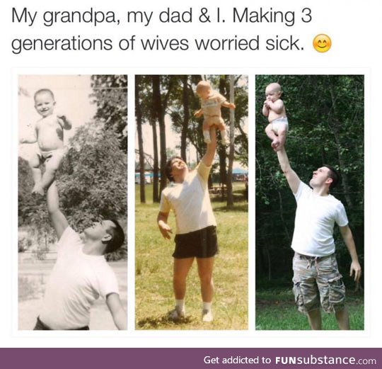 Three generations of fatherhood