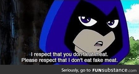 Raven has solved the vegans/meat eaters problem back in 2003