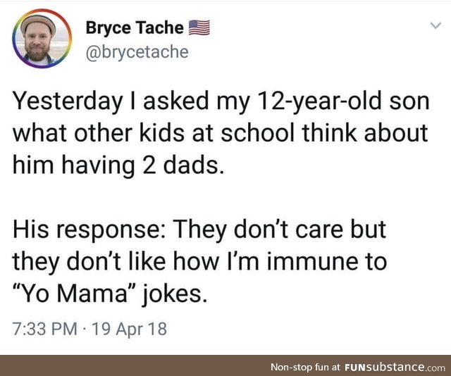 Can't make no yo mama jokes
