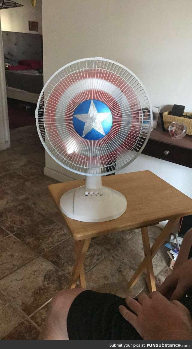 I painted my fan today!