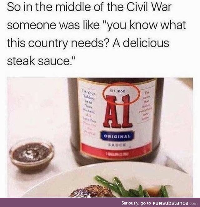 And a delicious steak sauce was what they gave us