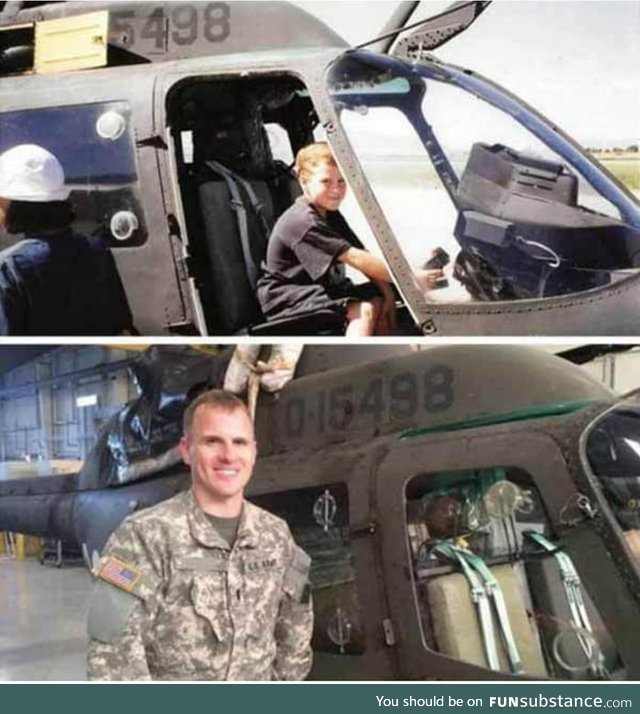 The pilot was amazed at the fact that the helicopter he had received for missions was the
