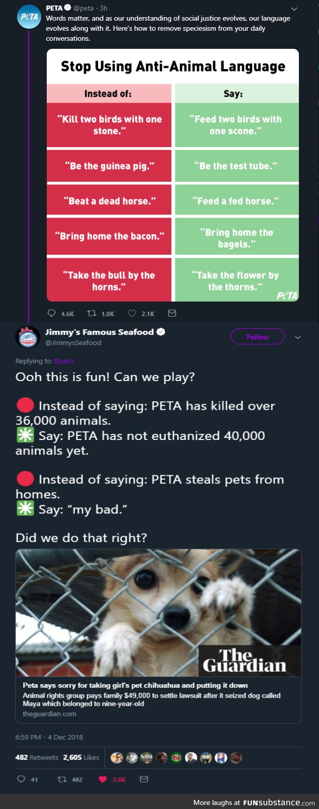 f*ck off PETA