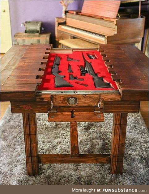 Beautiful Table for Firearm Friday
