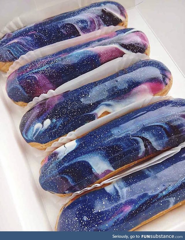 Ukrainian bakery creates galaxy eclairs