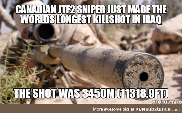 Canadian elite special forces sniper makes impossible killshot