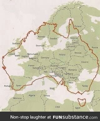 For those who don't know how big Australia is