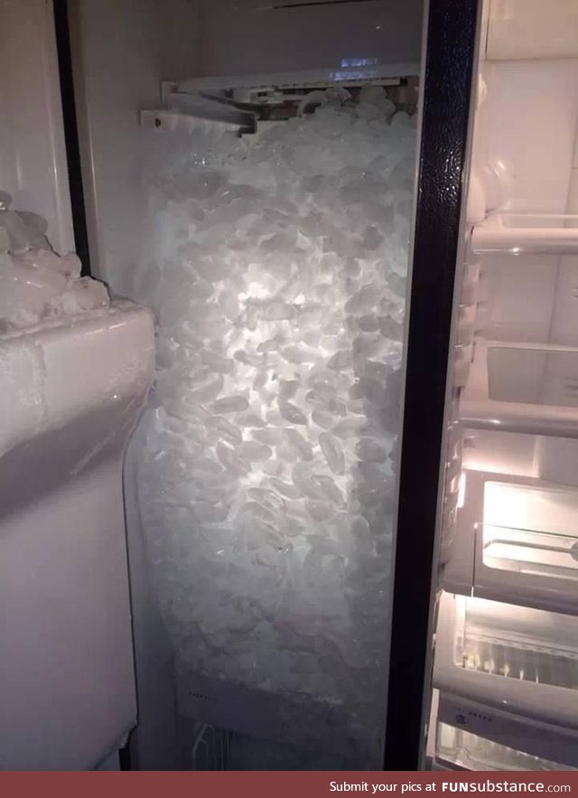 "When you take the ice tray out of a fridge with an automatic ice maker"