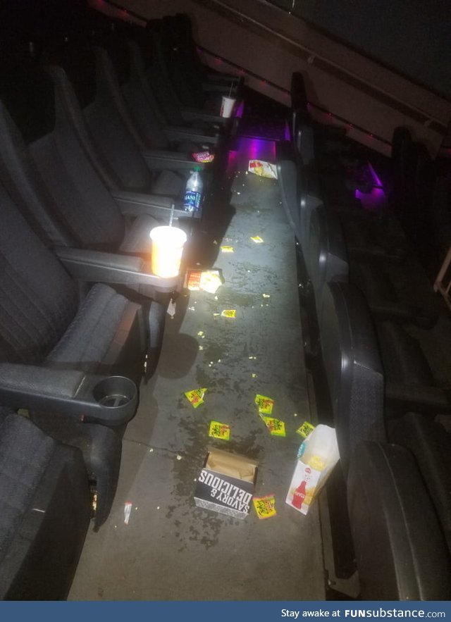 F**k you if you watch a movie and leave your area like this
