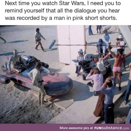 Remember it next time you watch star wars