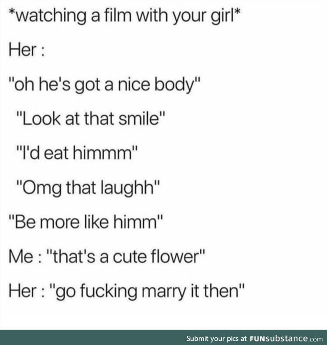 Fellas, is it gay if the flower is male?