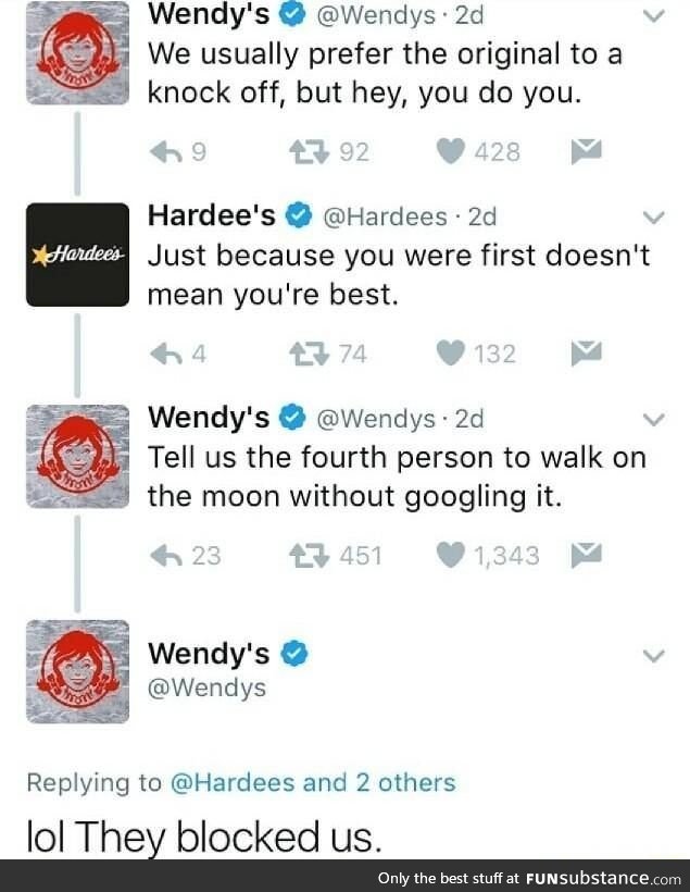 Wendy's doing what they do best