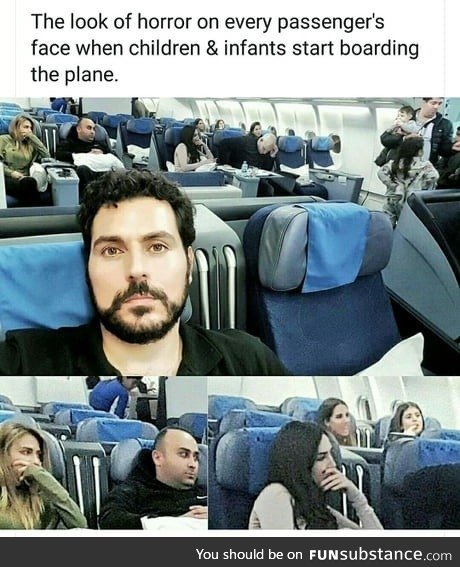 Children on plane
