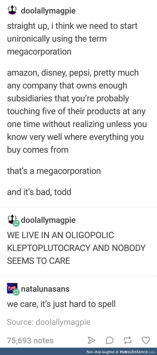 Megacorp are people too