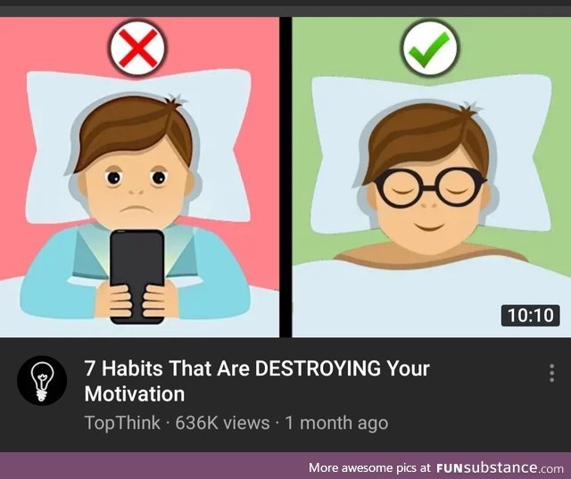 Apparently the key to good motivation is sleeping with your glasses on