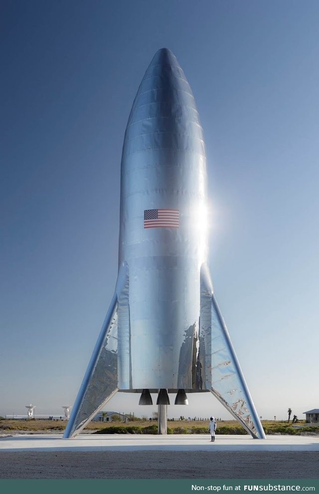 SpaceX's 'Starship' test flight rocket, just finished assembly - not a rendering