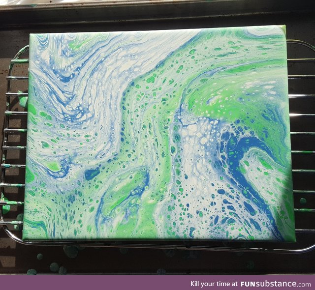 I love everyones art! Here's some of mine, 1st acrylic pour
