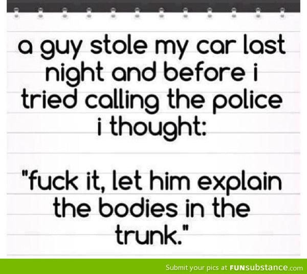 Bad luck car thief