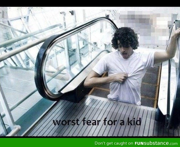 Worst escalator fear as a kid