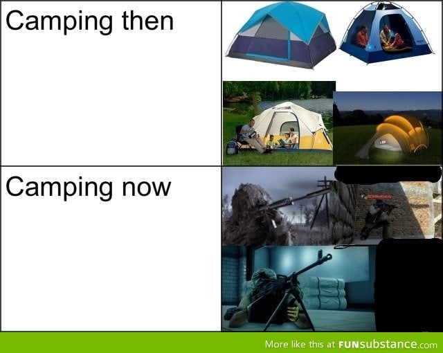 Camping then and now