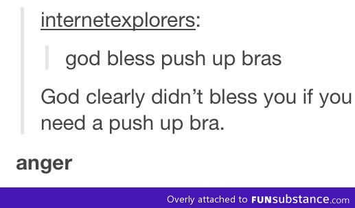 God bless push up bras