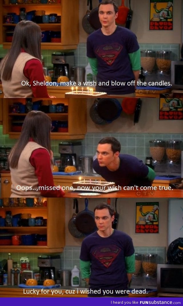 Make a wish Sheldon