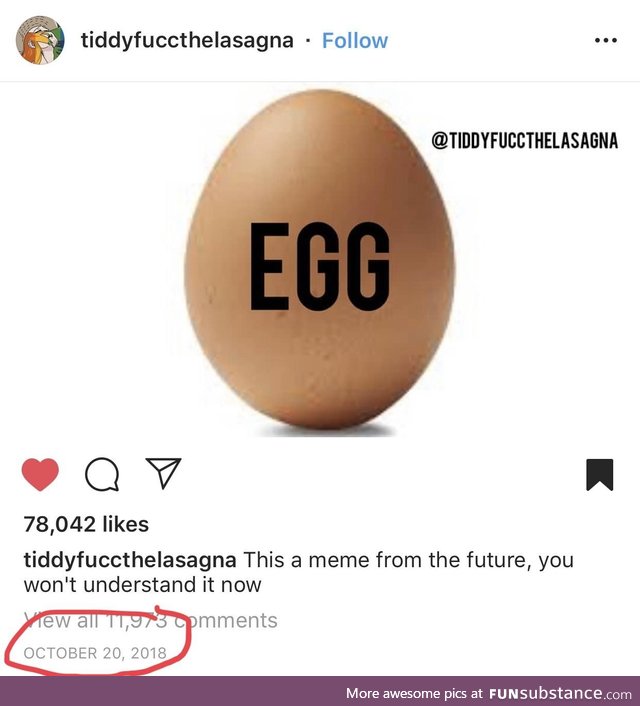 This guy predicted the egg meme three months ago