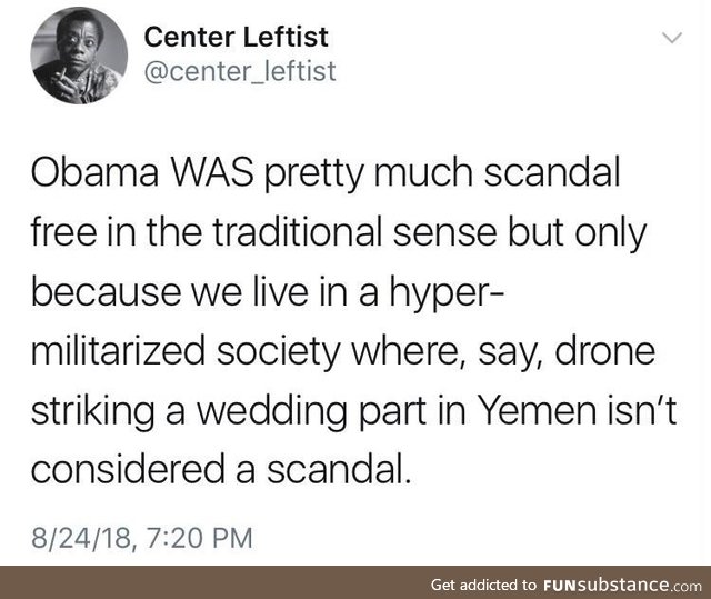 Scandal free zone. Thanks, Obama?