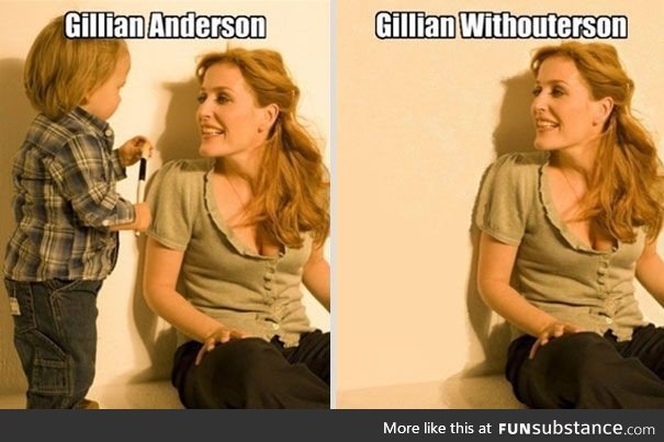 Gillian anderson. Gillian withouterson