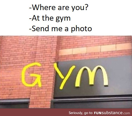 I'm at the gym