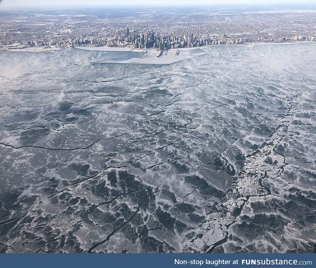 News footage from Lake Michigan looks like a scene from the movie The Day After tomorrow