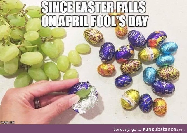 Easter is April Fool's day. Prepare yourselves