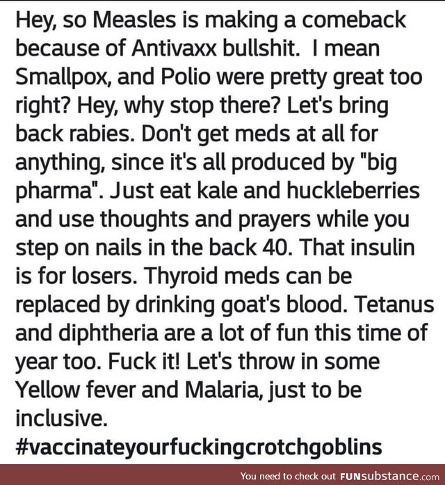 Anti-vaccination logic