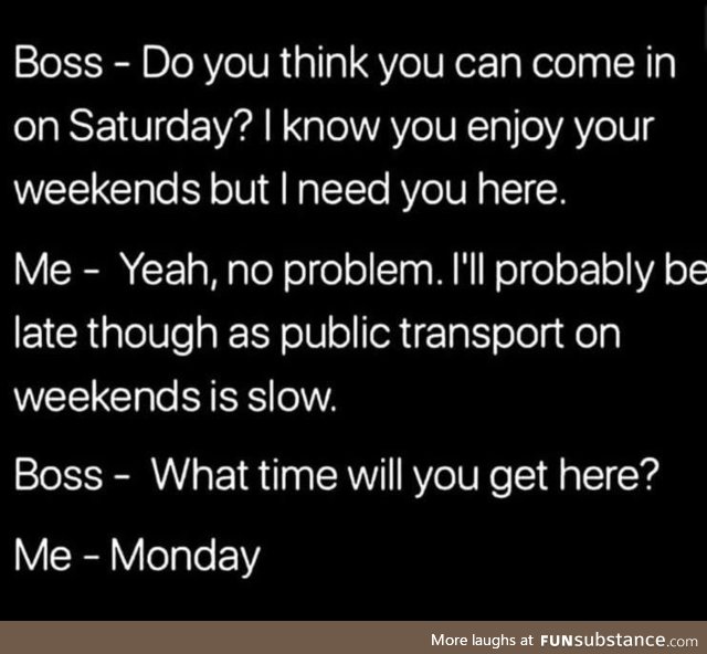 Sorry boss, the tube is running slow this weekend