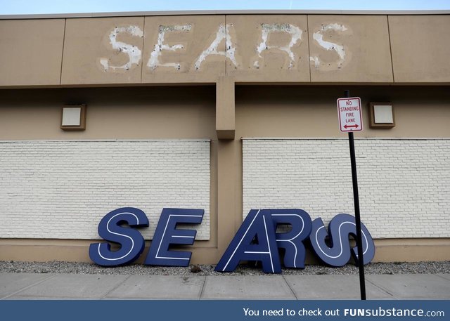 Sears has filed for bankruptcy, and this photo is a gem