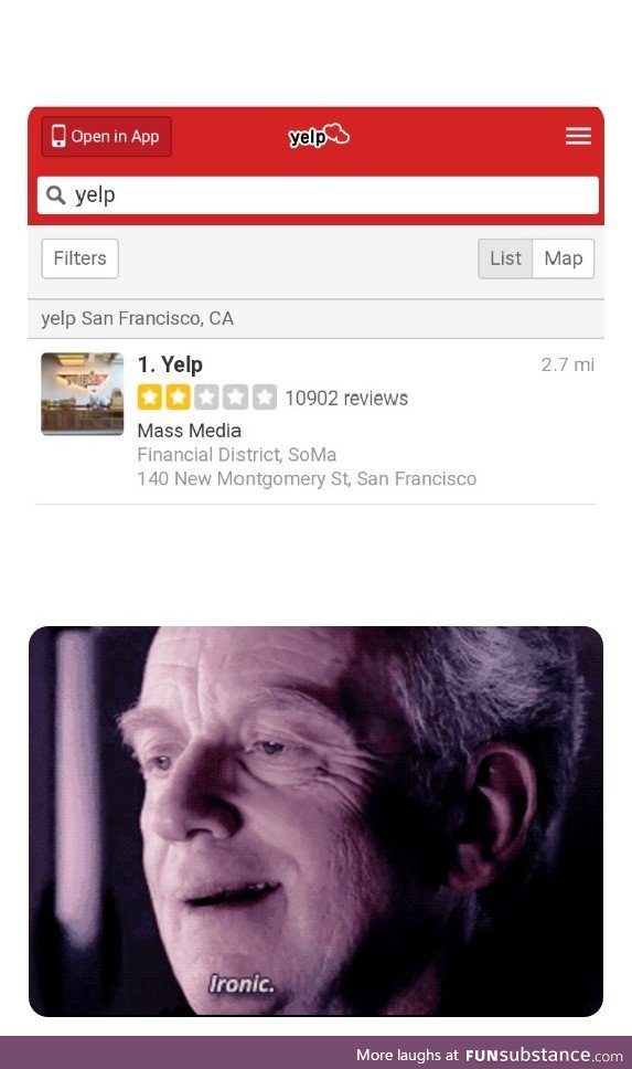 Darth Yelp the not so wise