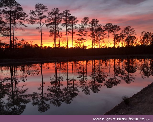 My brother sent me this picture of the sunset from his campsite