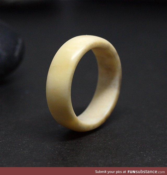 Carved that ring from shed deer antler