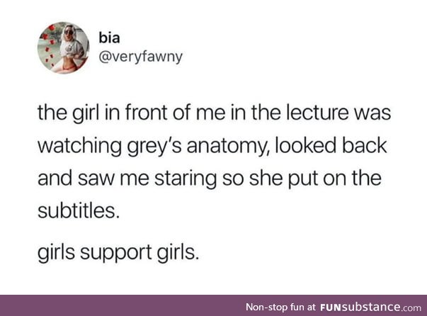Girls support!