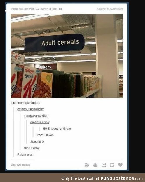 hope they have saucy sultana bran