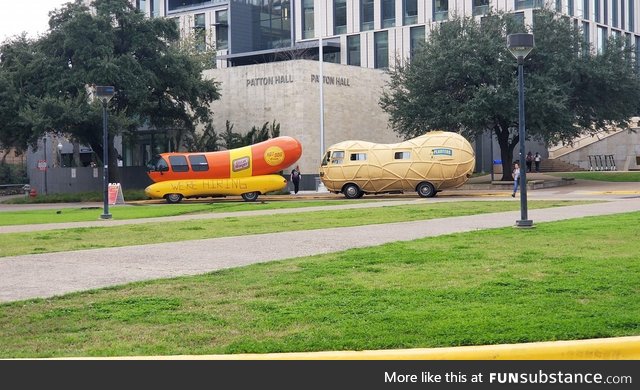 The Nut Bus is behind The Weiner Mobile